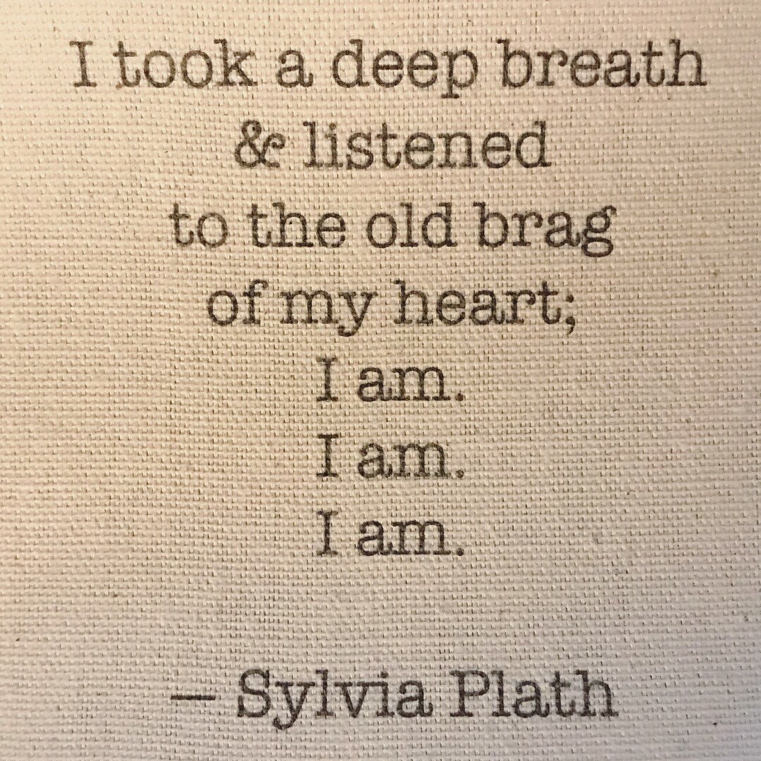 Sylvia Plath Quote I Am I Am I Am Burlap Etsy Sylvia Plath Quote I Am I Am I Am Burlap Etsy