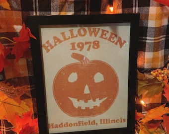 Halloween 1978 - Haddonfield - Linen Print - Michael Myers