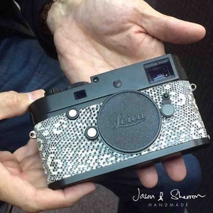 Premium Lizard Leather Camera Skin for Leica M2, M3, M4, M5, M6, M7, M8, M9, M10, M240, M246, M10, SL, Q & Q2