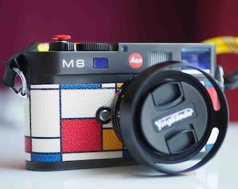 Premium Leather Camera Skin ( Calf De Stijl, Pony Hair Leopard Print) for Leica M2, M3, M4, M6, M7, M8, M9, M240