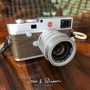 Premium Alligator Leather Camera Skin for Leica M2, M3, M4, M5, M6, M7, M8, M9, M10, M240, M246, M10, SL, Q & Q2