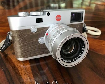 Premium Alligator Leather Camera Skin for Leica M2, M3, M4, M5, M6, M7, M8, M9, M10, M240, M246, M10, SL, Q & Q2