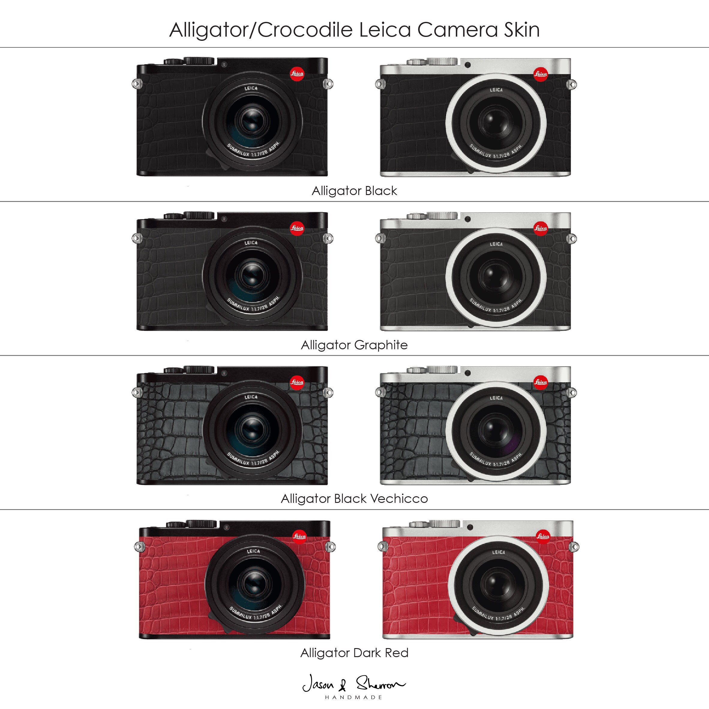 Premium Alligator Leather Camera Skin for Leica M2, M3, M4, M5, M6, M7 ...