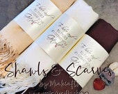 1 Pashmina Handmade - FREE DOMESTIC SHIPPING - Any color - Pashminas Bridesmaids - bridesmaid favor - pashmina wedding favors - shawl scarf