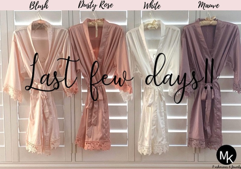 Robes -TEMP PROMO -  Bridesmaid Gift -  Bridesmaid Robes - Wedding Robes - Bridesmaids Gift Ideas - Bridal Shower Gift 