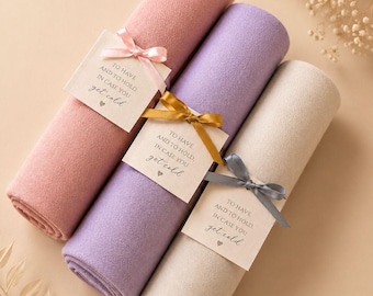 Pashmina Wedding Favors: Silky Soft Shawl with Personalized Band