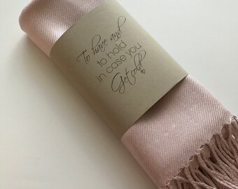 Pashmina scarf blush - blush bridesmaid's gift - blush bridesmaid scarf - blush wedding shawl - light pink party favors - pink wedding shawl