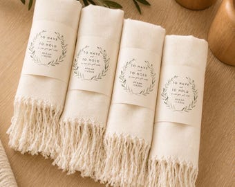 Handmade Pashmina Shawl: Bridesmaid Proposal Gift with Custom Tag
