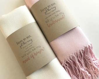 Pashmina scarf blush - blush bridesmaid's gift - blush bridesmaid scarf - blush wedding shawl - light pink party favors - pink wedding shawl