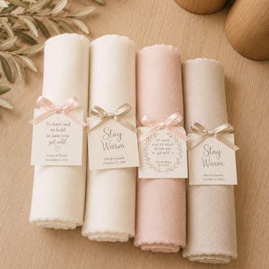 Pashmina Wedding Favors: Silky Soft Shawl with Personalized Band
