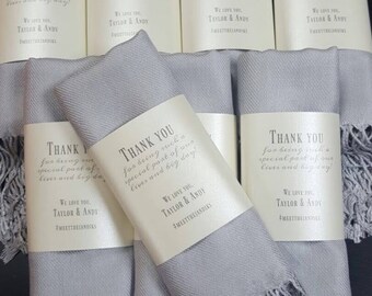 Pashmina 8pc - Personalized shawl - Bridesmaids gifts - Wedding favors - Customized scarves