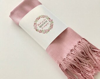 1 Pashmina scarf - bridesmaid's gift - bridesmaid scarf - wedding shawl - ANY COLOR party favors - pink wedding shawl