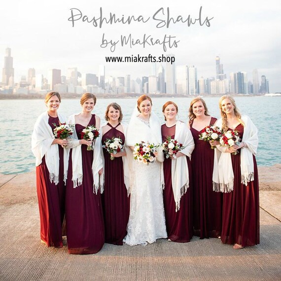 bridesmaid pashmina shawls