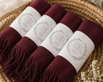 Personalized Silky Pashmina Wrap: Eco Friendly Wedding Shawl