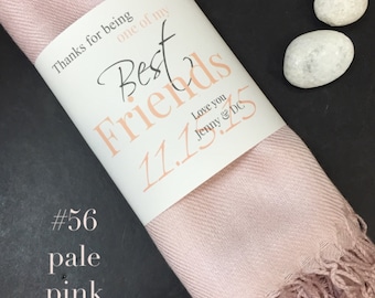 Pashmina scarf blush - blush bridesmaid's gift - blush bridesmaid scarf - blush wedding shawl - light pink party favors - pink wedding shawl