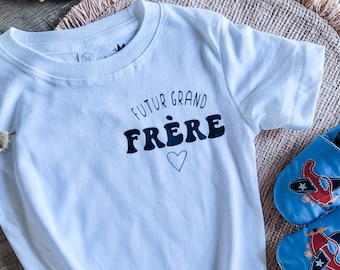 Futur Grand Frere Shirt for Pregnancy Announcement Shirt for Big Brother Baby Reveal Gift Brother TShirt for Grand Frere, 2nd Pregnancy Tee