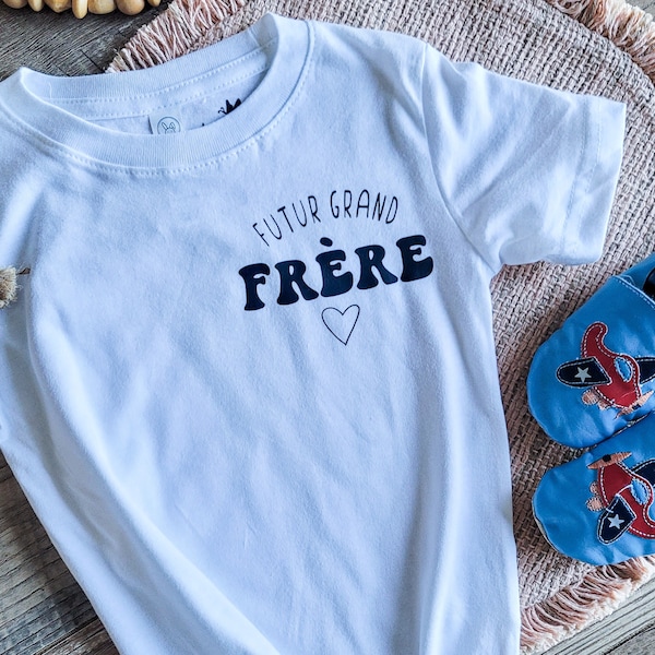 Futur Grand Frere Shirt for Pregnancy Announcement Shirt for Big Brother Baby Reveal Gift Brother TShirt for Grand Frere, 2nd Pregnancy Tee