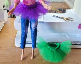 Jupe tutu de poupée pour fille, cadeau d'anniversaire ou accessoires de fête, cadeau pour fille, tutu assorti, vente en gros, accessoires de vêtements pour poupée tutu
