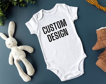 Custom Baby Bodysuit Personalized Gift for Mom Baby Shower Gift Custom First Birthday Bodysuit Baby Pregnancy Announcement