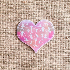 Sticker gymnastique cadeau pour gymnaste, cadeau d'anniversaire pour amateur de gymnastique, cadeau pour amateur de sport, cadeau pour maman de gymnastique