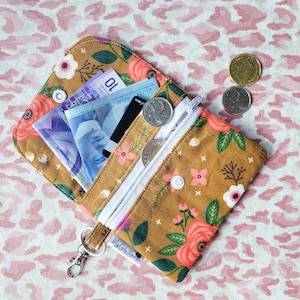 Cadeau floral pour maman porte-cartes portefeuille pour fille cadeau d'anniversaire pour enseignante cadeau pour elle pochette à fermeture éclair porte-cartes de débit cadeau