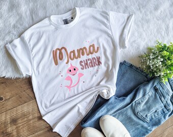 Mama Shark Shirt Matching Birthday Shark Shirt Daddy Shark Family Theme Birthday Daddy Matching Tee Family Shark Photoshoot