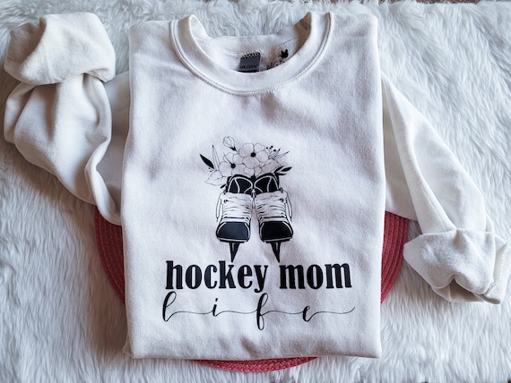 Hockey Mom Sweater with Hockey Skate Sweatshirt for Hockey Mom Life Gift for Mom, Rink Mama Gift, Hockey Game Sweater for Mom