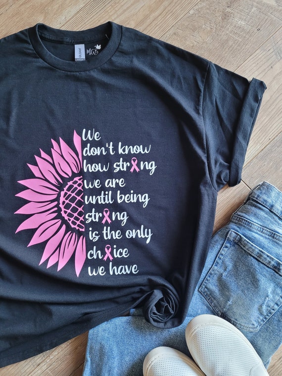 Breast Cancer Pink Ribbon Shirt Woman Breast Cancer Survivor Shirt for Woman Gift Cancer Support Shirt for Breast Cancer Awareness