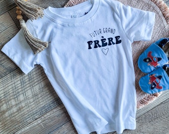 Futur Grand Frere Shirt for Pregnancy Announcement Shirt for Big Brother Baby Reveal Gift Brother TShirt for Grand Frere, 2nd Pregnancy Tee