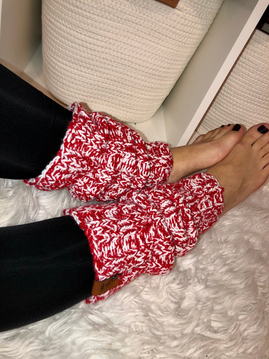 Womens Leg Warmers, Christmas Leg Warmers, Christmas Sparkly Leg Wear