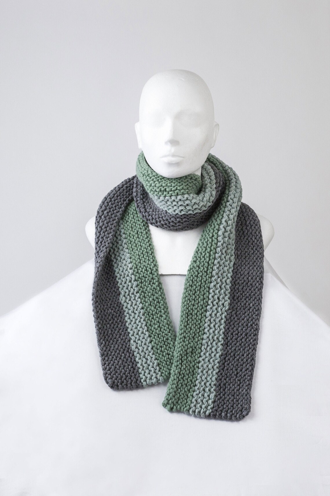 Jade: Hand-painted Silk Chiffon Scarf in Delicious Jade Green Colors for Her, 13x61 inches, One 