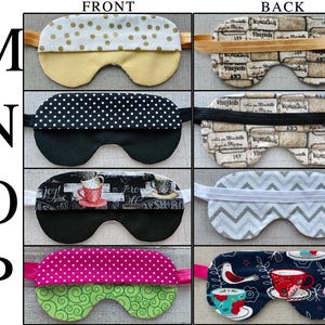 Lavender or Rice Filled Sleep Mask: Cotton Flannel, Weighted Aromatherapy, Mother's Day Gift image 5