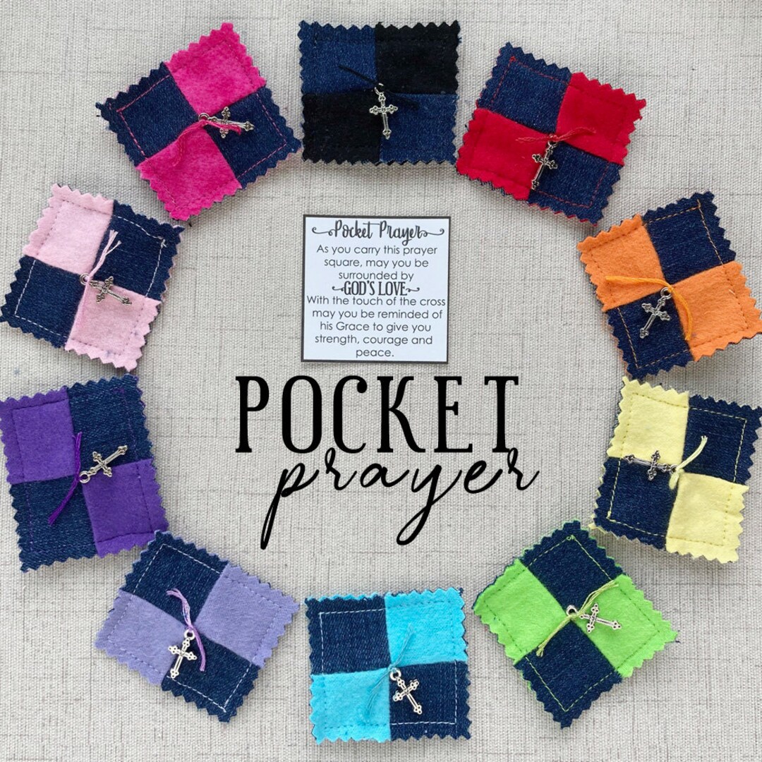 Pocket Prayer Square, Quilted Pocket Prayer, Bible Study Group Gifts