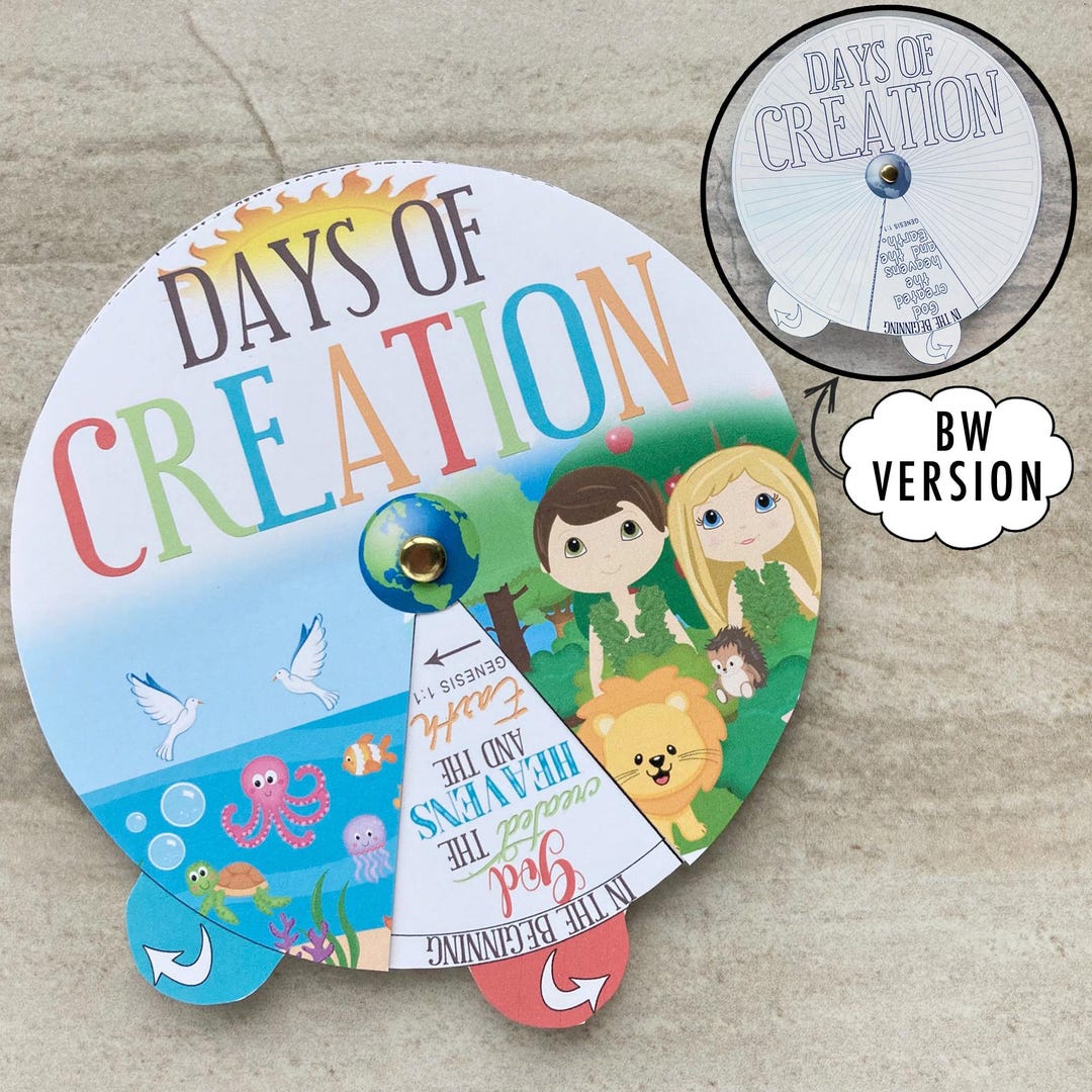 Days of Creation Story Reel, Worship Activities for Kids, 7 Days of ...