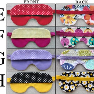 Lavender or Rice Filled Sleep Mask: Cotton Flannel, Weighted Aromatherapy, Mother's Day Gift image 3