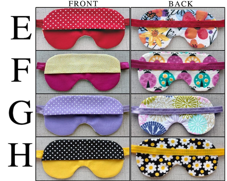 Lavender or Rice Filled Sleep Mask: Cotton Flannel, Weighted Aromatherapy, Mother's Day Gift image 3
