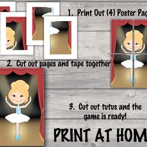 Pin the Tutu on the Ballerina, Ballerina Games, Dance Birthday Party ...