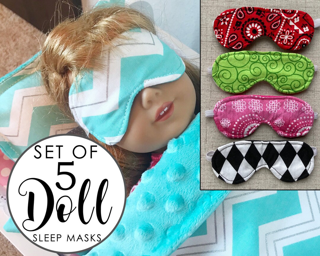 Doll Sleep Mask Set of 5 Doll Sleep Mask Sleeping Eye Mask Etsy