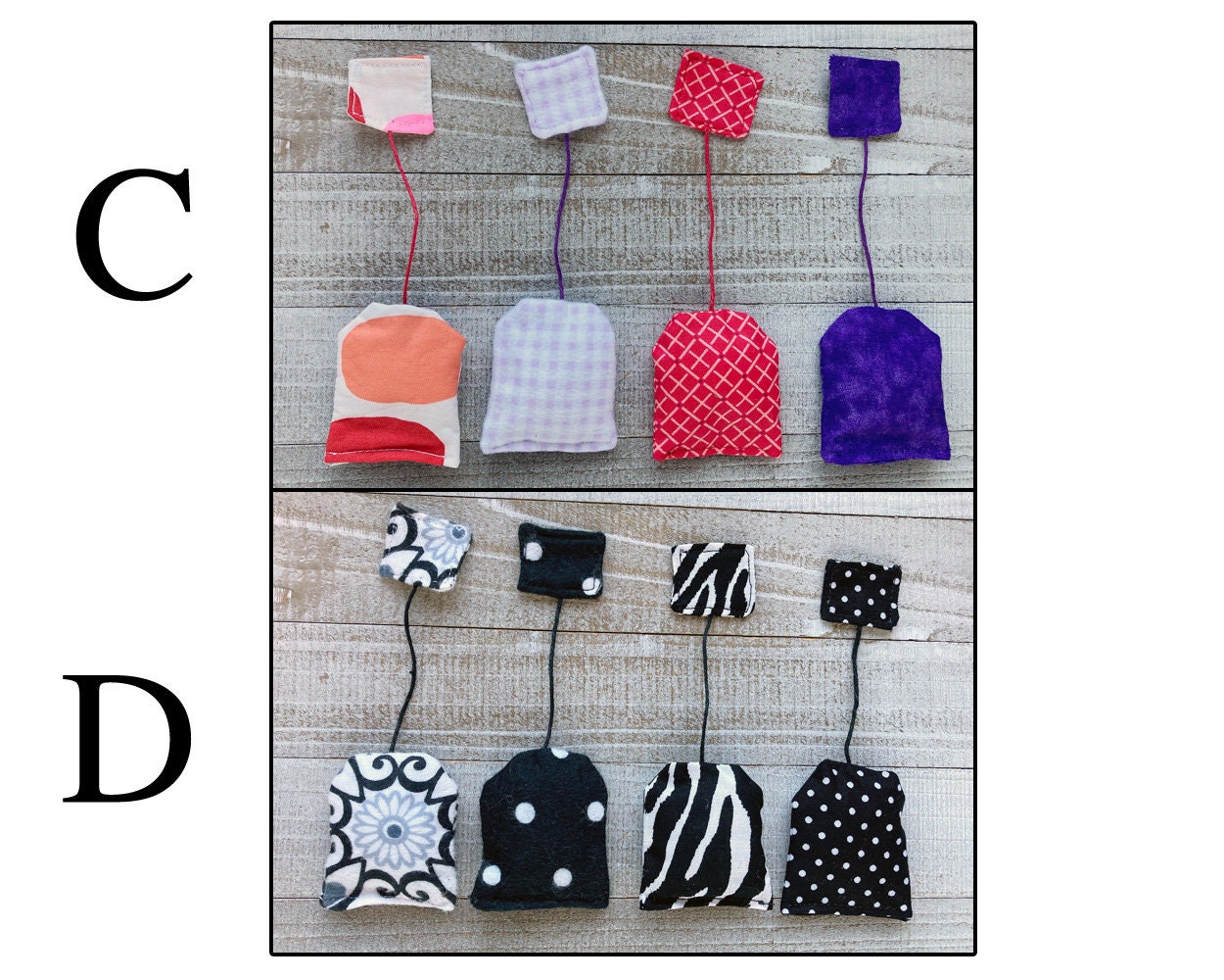 Pretend Tea Bags Tea Party Favors Fabric Tea Bags Tea Bag Etsy