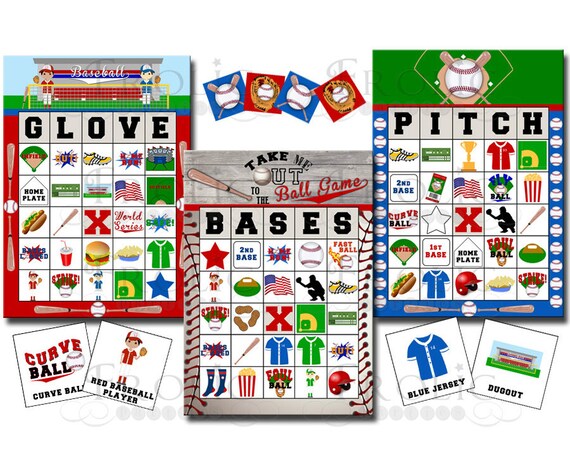 Baseball Bingo 30 Printable Cards INSTANT DOWNLOAD | Etsy