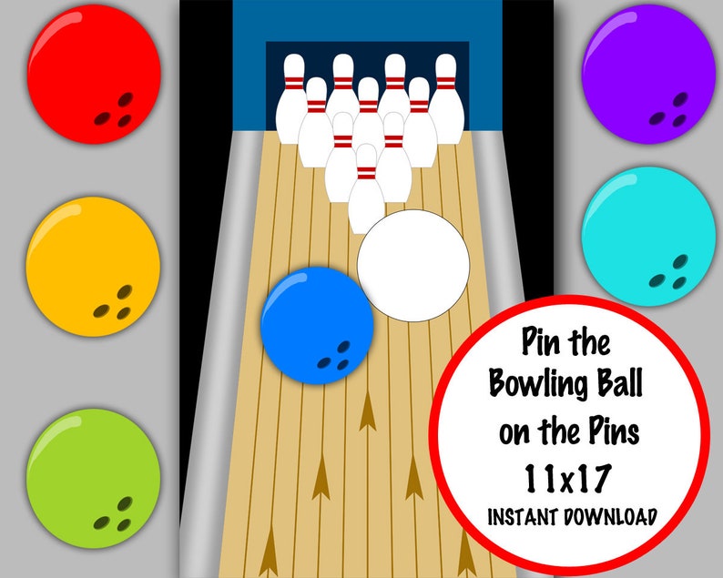 Bowling Bingo 20 Cards INSTANT DOWNLOAD Etsy