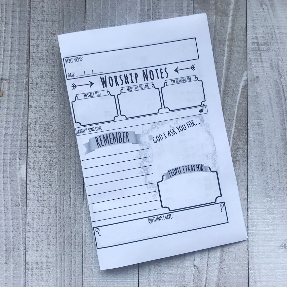 Worship Notes for Kids Worship Activities for Kids Worship - Etsy