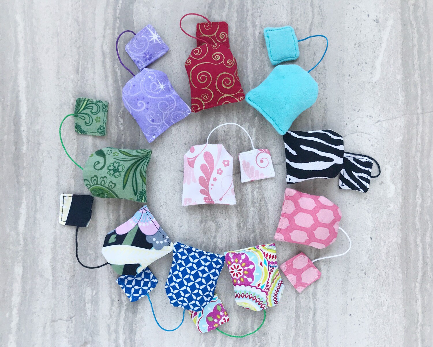 Pretend Tea Bags Tea Party Favors Fabric Tea Bags Tea Bag Etsy