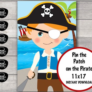 Pin the Patch on the Pirate Pirate Games Pirate Birthday 