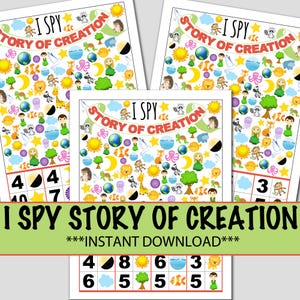 Creation Story I Spy Activity: Genesis Game for Kids (Digital Download)