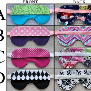 Lavender or Rice Filled Sleep Mask: Cotton Flannel, Weighted Aromatherapy, Mother's Day Gift image 2