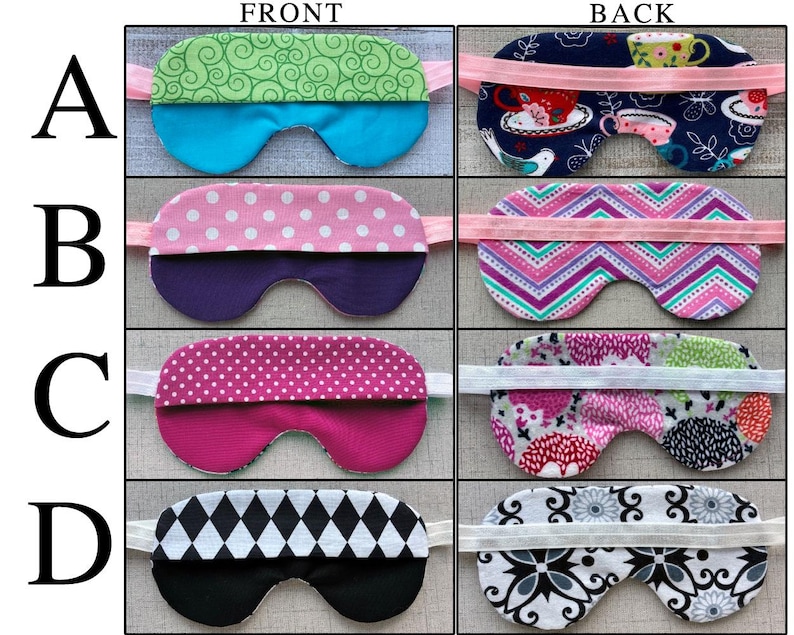 Lavender or Rice Filled Sleep Mask: Cotton Flannel, Weighted Aromatherapy, Mother's Day Gift image 2