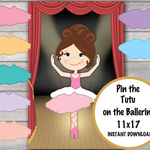 Tutu Birthday Invitation Instant Download Ballerina 1st | Etsy