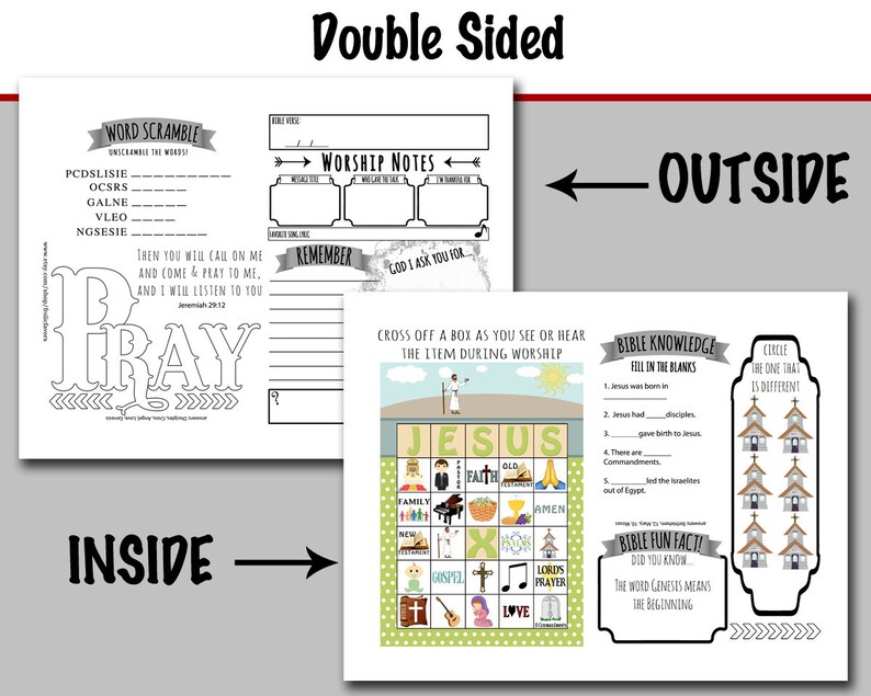 Worship Notes for Kids Worship Activities for Kids Worship - Etsy
