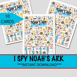 Noah&#39;s Ark I Spy Game: Bible Story Activity (Digital Download)
